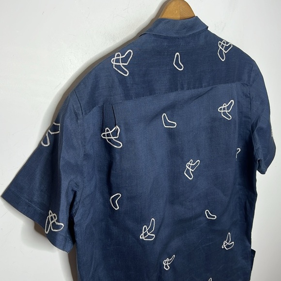 Al's Attire Handmade San Francisco Rockabilly 50s Camp Shirt Abstract Embroidery - Picture 6 of 14